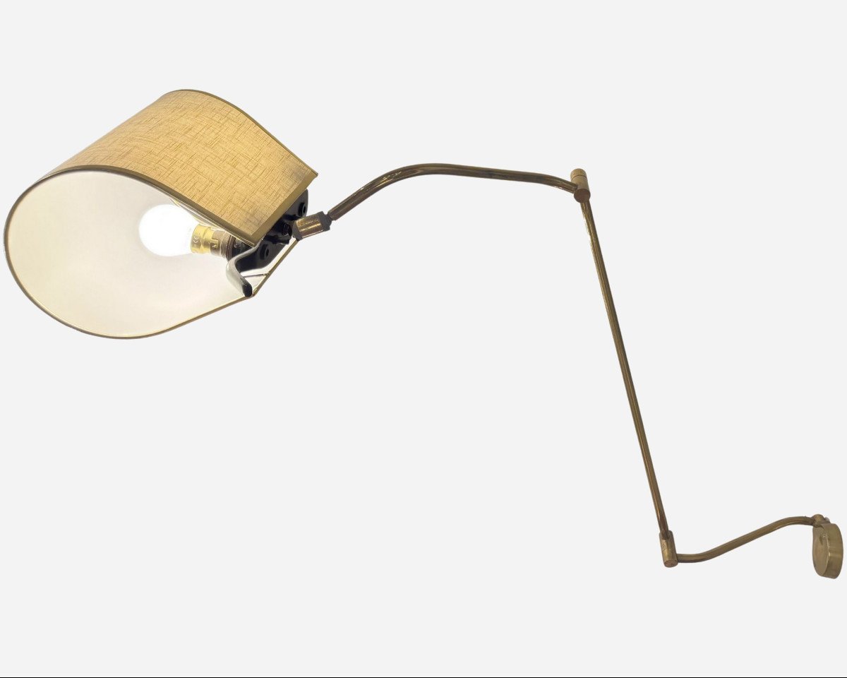 Rare Folding Wall Light, France, Circa 1950-photo-2