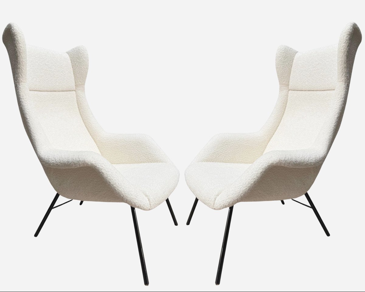 Paire De Fauteuils, Par Miroslav Navratil, éditions Ton, République Tchèque, Vers 1960