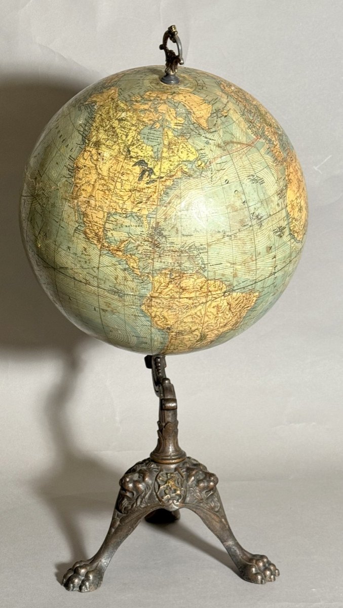 Globe Terrestre, Merzbach & Falk, Bruxelles, Belgique, Vers 1880-photo-3