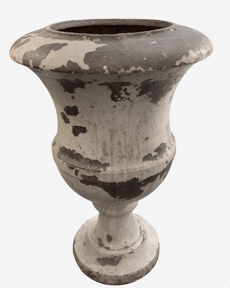 Grand Vase De Jardin En Fonte, France, Vers 1820 / 1830-photo-2