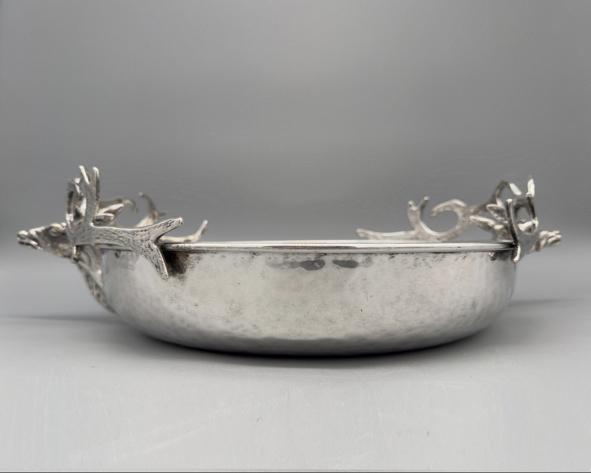 Large "deer" Bowl, Italy, Circa 1970-photo-2