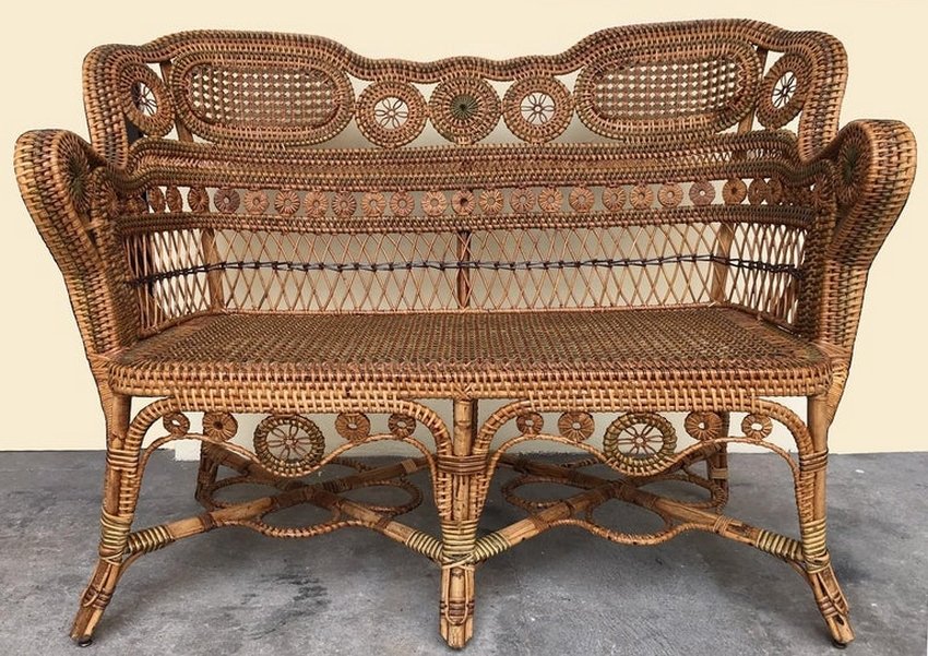 Rattan Winter Garden Set, Maison Perret-vibert. France Around 1880-photo-2