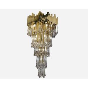 Important “drops” Chandelier, Editions Bd Lumica, Barcelona, Spain, Circa 1970