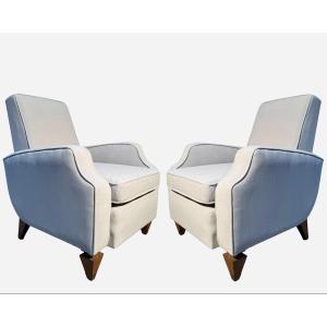 Paire De Fauteuils, Par Jacques Quinet (1918-1992), France, Vers 1955