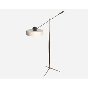 Swinging Floor Lamp With Pendulum, Edition Maison Lunel, France, Circa 1950