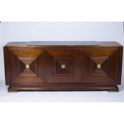 Large Buffet With Three Doors In The Style Of Maxime Old, France 1940/1950