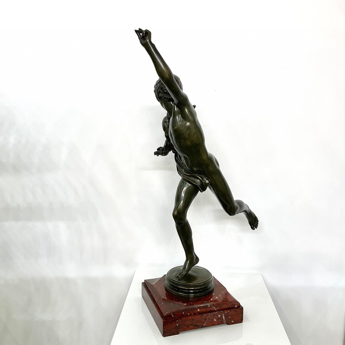 Sculpture - Le Vainqueur Au Combat De Coqs Par Alexandre Falguière (1831-1900) - Bronze -photo-1