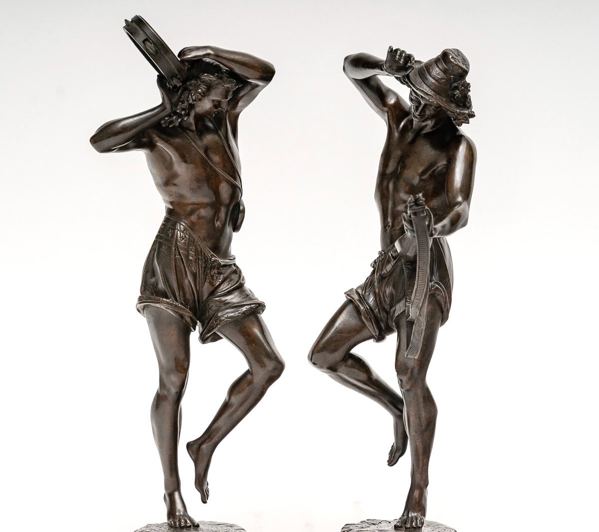 Sculpture - Pair Of Neapolitan Dancers , Albert - Ernest Carrier - Belleuse (1824-1887)-photo-4