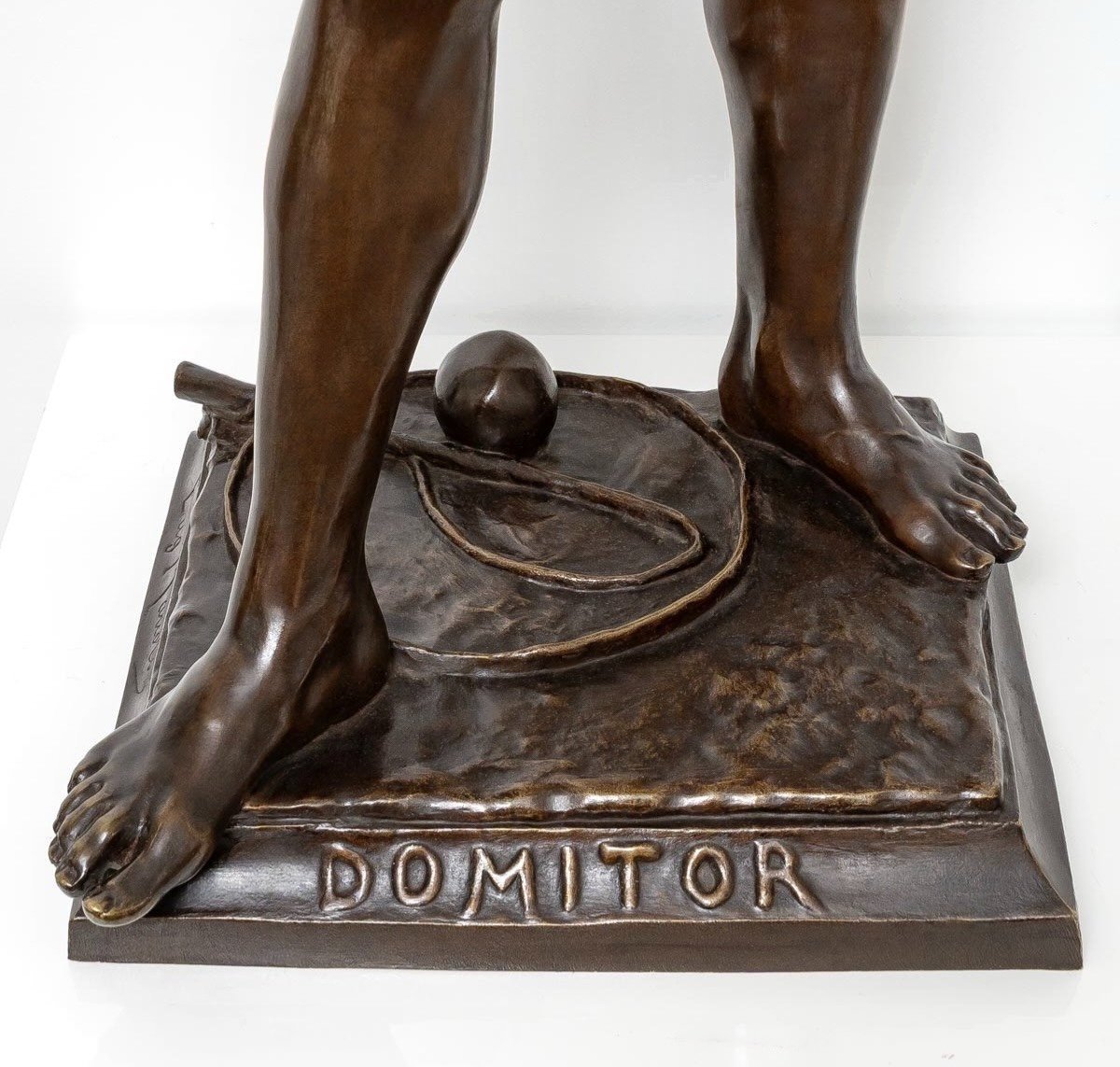 Sculpture - The Cat Tamer , "domitor" , Eugène Marioton (1857-1933) - Bronze-photo-1