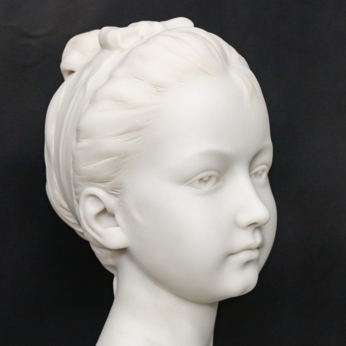 Bust Of Marie-louise Brongniart , Jean-antoine Houdon (1741-1828) - Carrara Marble-photo-1