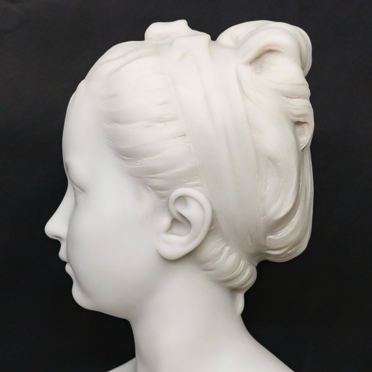 Bust Of Marie-louise Brongniart , Jean-antoine Houdon (1741-1828) - Carrara Marble-photo-7