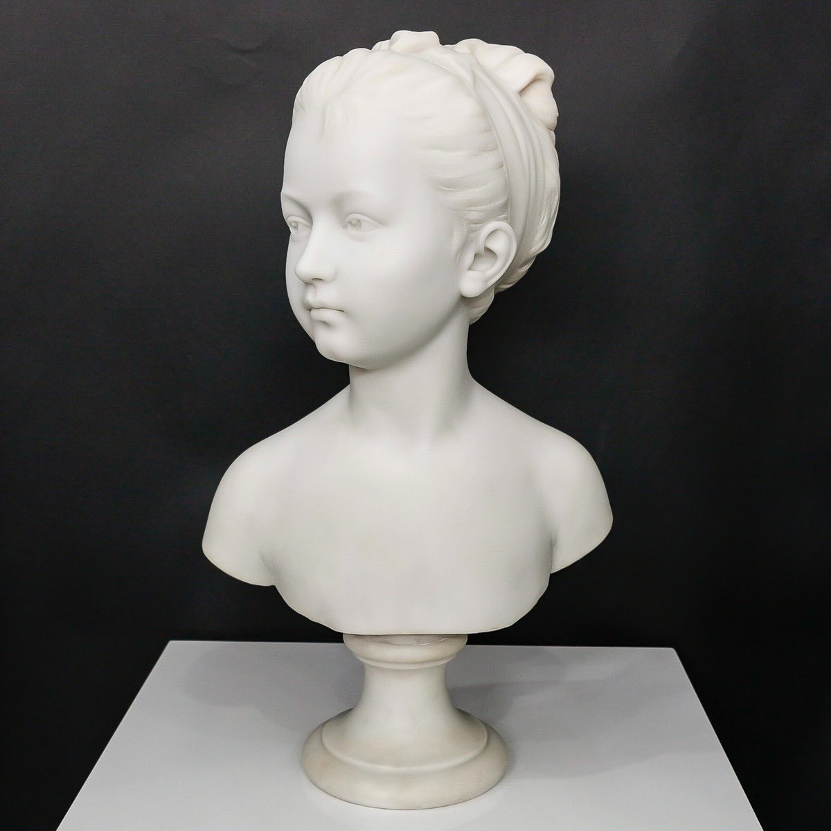 Bust Of Marie-louise Brongniart , Jean-antoine Houdon (1741-1828) - Carrara Marble