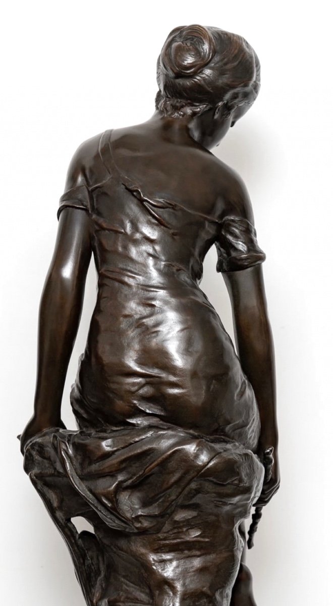 Sculpture - The Dragonfly , Edouard Drouot (1859-1945) - Bronze-photo-4