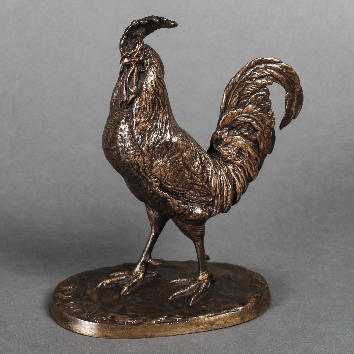 Sculpture - The Rooster , Pierre - Jules Mêne (1810-1879) - Bronze-photo-2