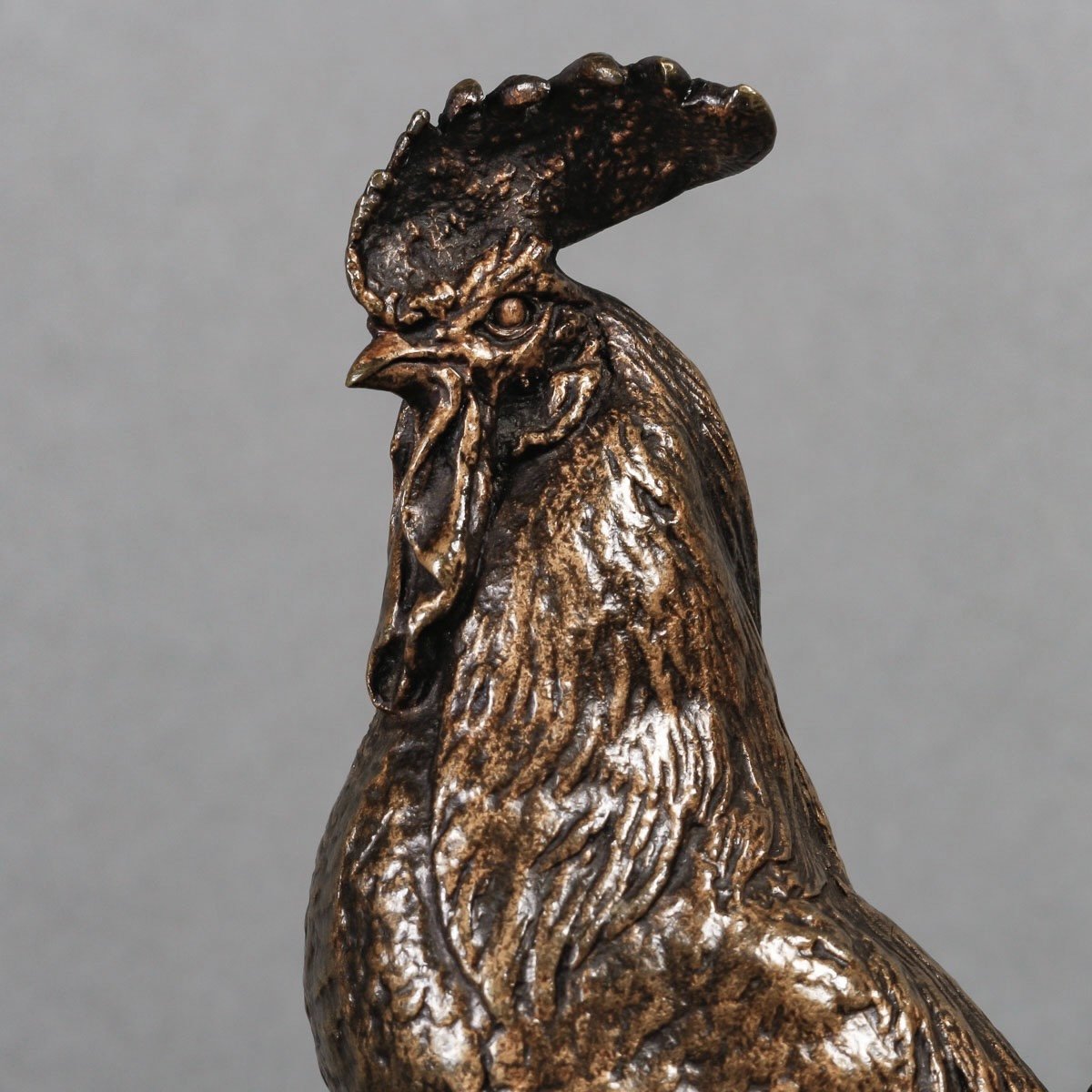 Sculpture - The Rooster , Pierre - Jules Mêne (1810-1879) - Bronze-photo-4