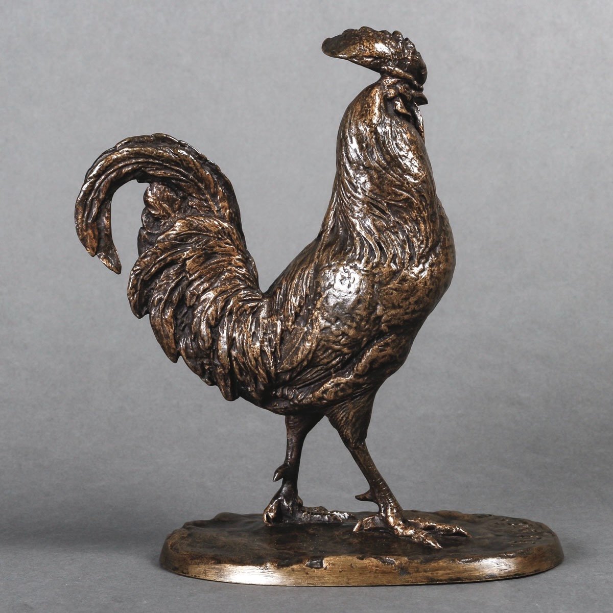 Sculpture - The Rooster , Pierre - Jules Mêne (1810-1879) - Bronze-photo-2