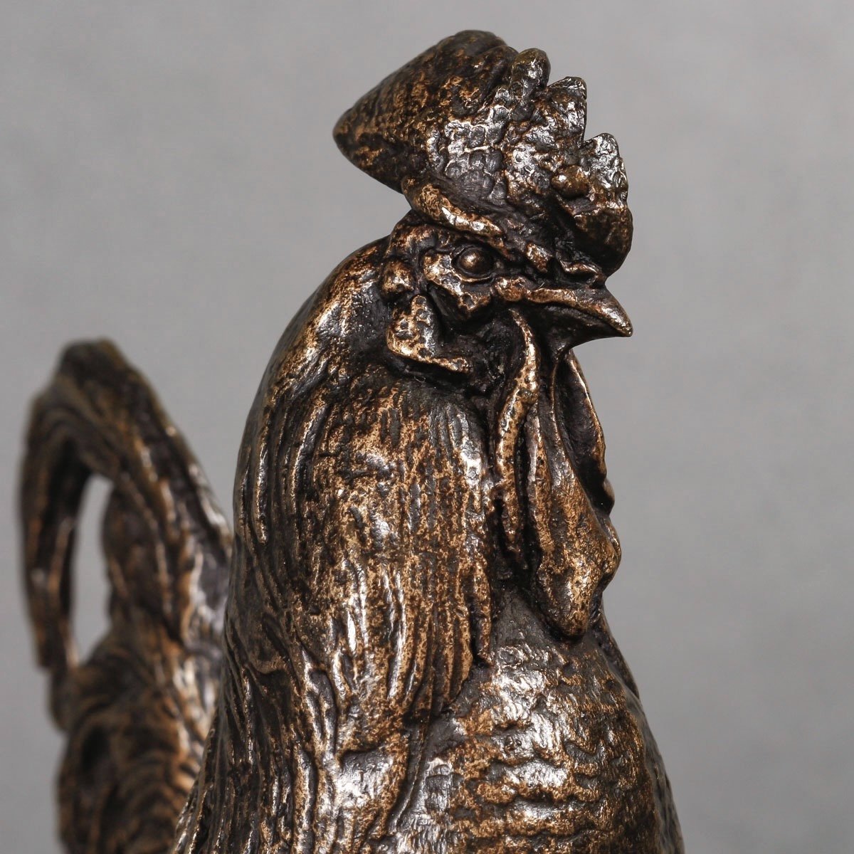 Sculpture - The Rooster , Pierre - Jules Mêne (1810-1879) - Bronze-photo-4