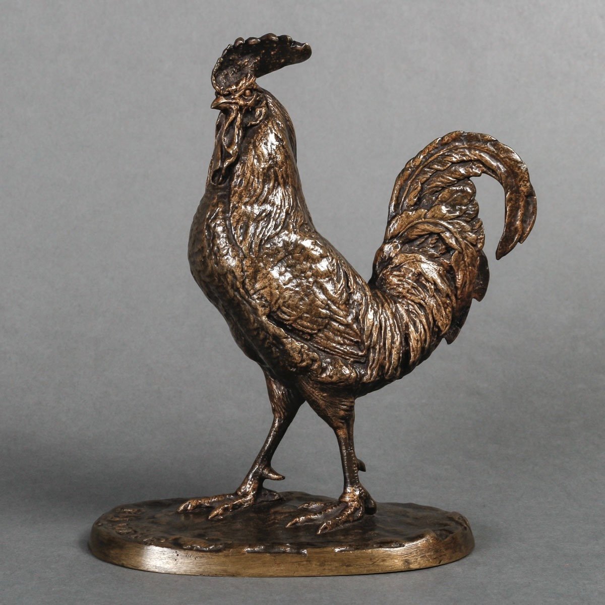 Sculpture - The Rooster , Pierre - Jules Mêne (1810-1879) - Bronze