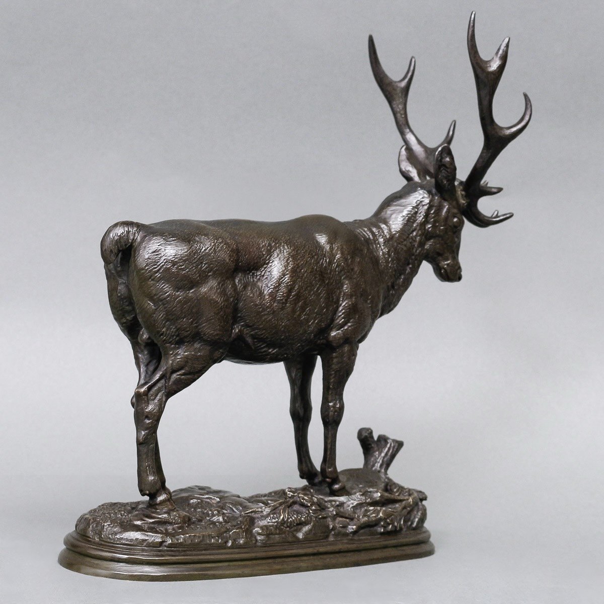 Sculpture - Deer , Paul - Edouard Delabrierre (1829-1912) - Bronze-photo-3