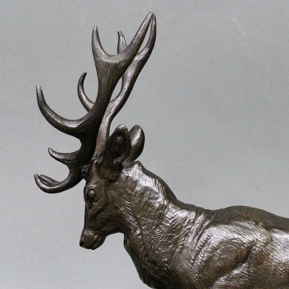 Sculpture - Deer , Paul - Edouard Delabrierre (1829-1912) - Bronze-photo-2