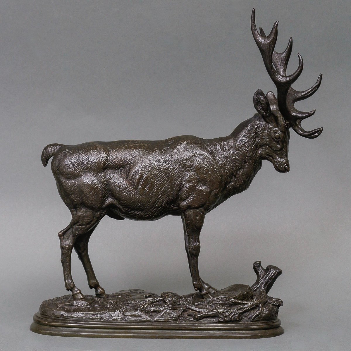 Sculpture - Deer , Paul - Edouard Delabrierre (1829-1912) - Bronze