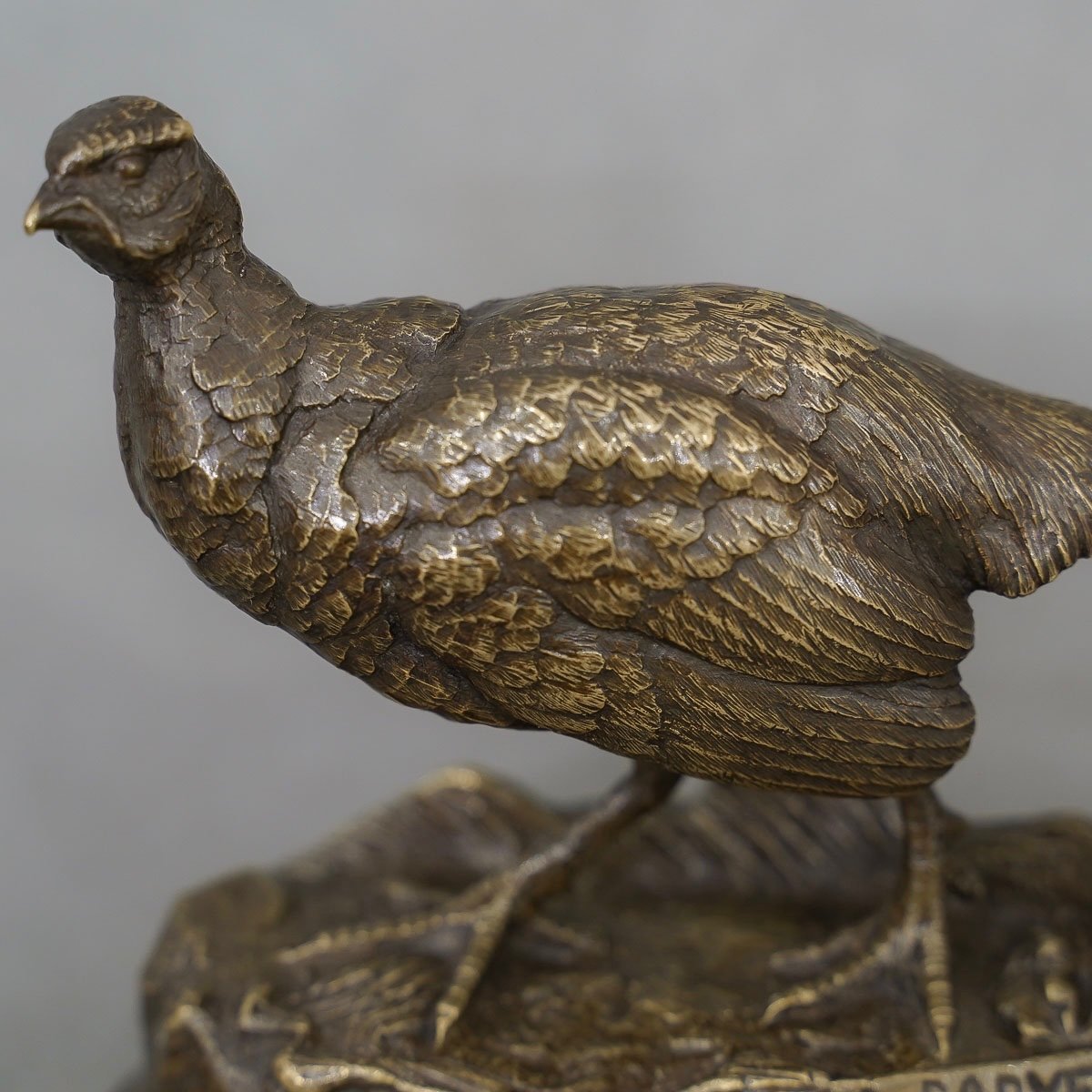 Sculpture - Pheasant , Alfred Barye (1839-1895) - Bronze-photo-3