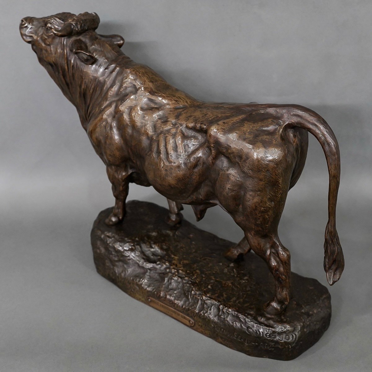 Sculpture - Bull , Clovis - Edmond Masson (1838-1913) - Bronze-photo-2