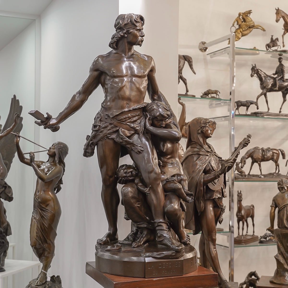  Sculpture - La Défense Du Foyer , Émile André Boisseau (1842-1923) - Bronze-photo-3