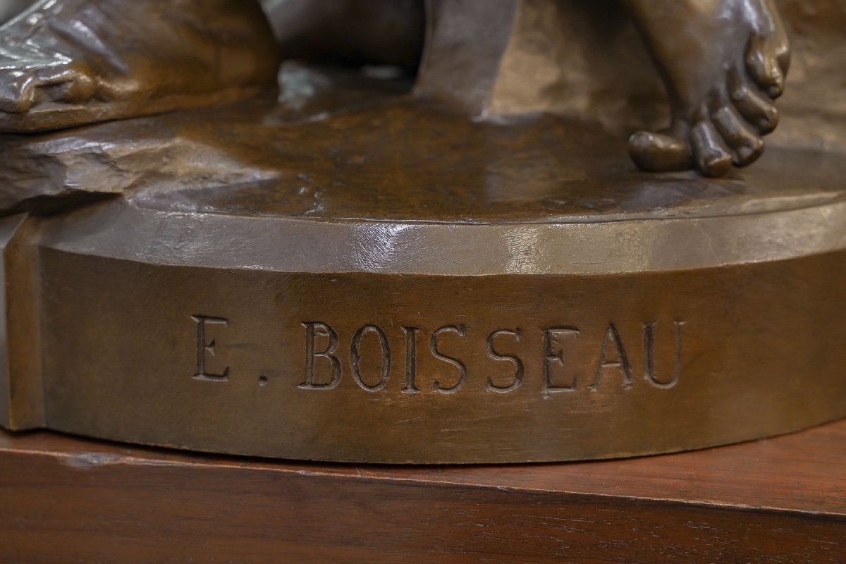  Sculpture - La Défense Du Foyer , Émile André Boisseau (1842-1923) - Bronze-photo-7