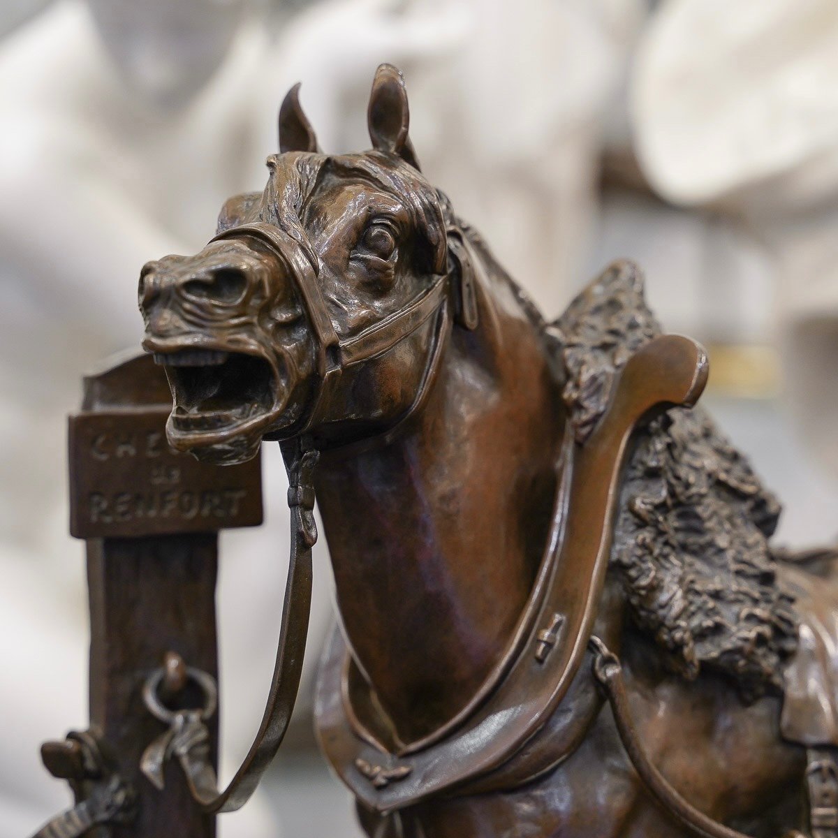 Sculpture - Cheval De Renfort , Arthur Jacques Le Duc (1848 - 1918) - Bronze-photo-3