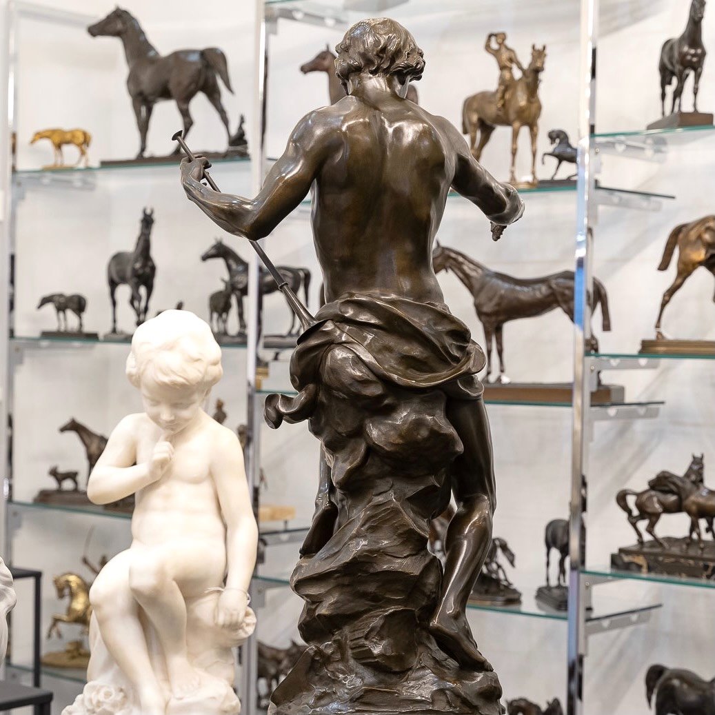 Sculpture - " Le Semeur d'Idées" , Émile - Louis  Picault (1833-1915) - Bronze -photo-4