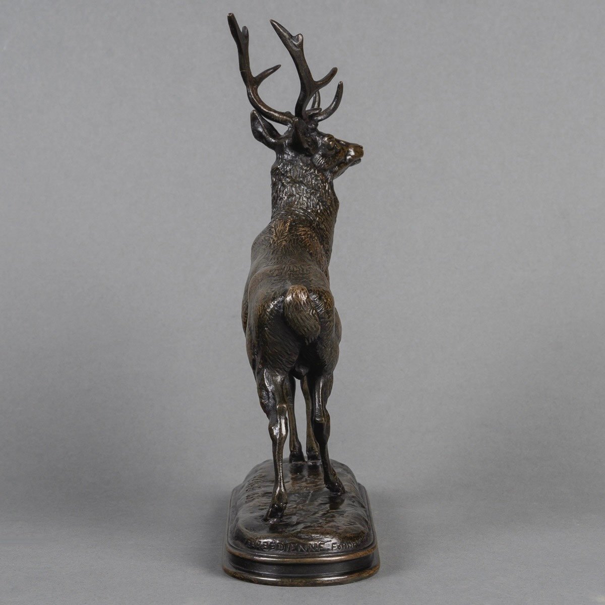 Sculpture - Listening Deer 1838 ,  Antoine-louis Barye (1795-1875) - Bronze-photo-3