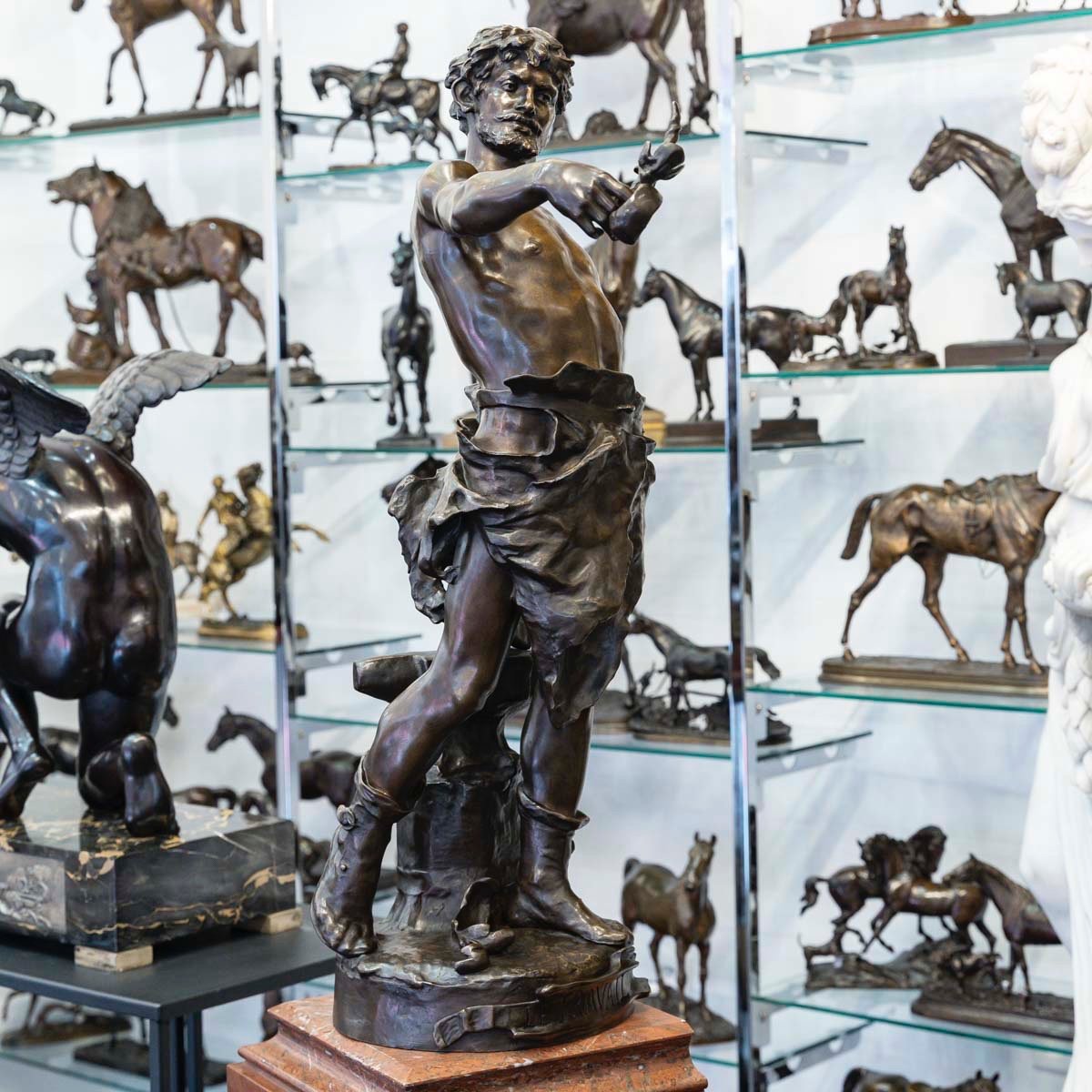 Sculpture - Le Travail , Eugène Marioton (1857-1933) - Bronze-photo-2