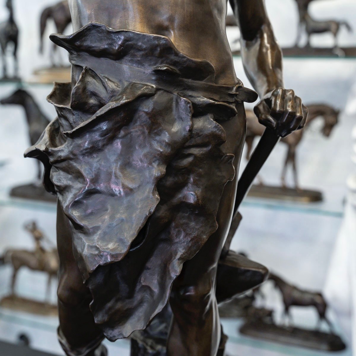 Sculpture - Le Travail , Eugène Marioton (1857-1933) - Bronze-photo-7