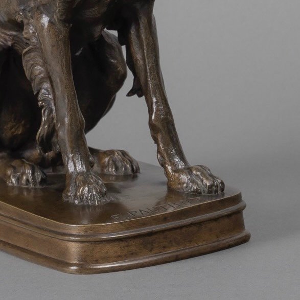 Sculpture - Chien Au Canard , Ferdinand Pautrot (1832 - 1874) - Bronze-photo-6