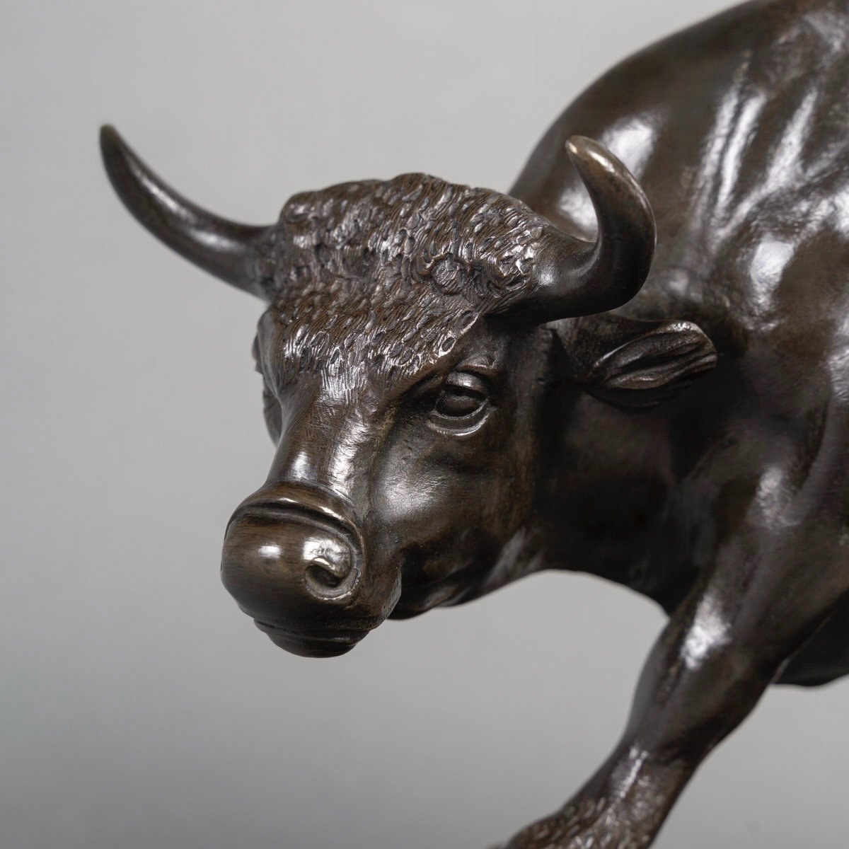 Sculpture - Taurus By Louis Vidal (the Blind) Says Vidal - Navatel(1831-1892) - Bronze-photo-3