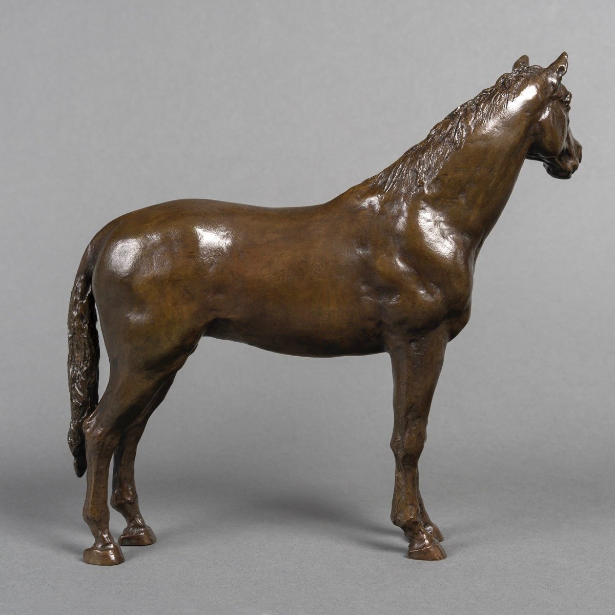 Sculpture - Cheval , Jean - François Leroy - Bronze-photo-4