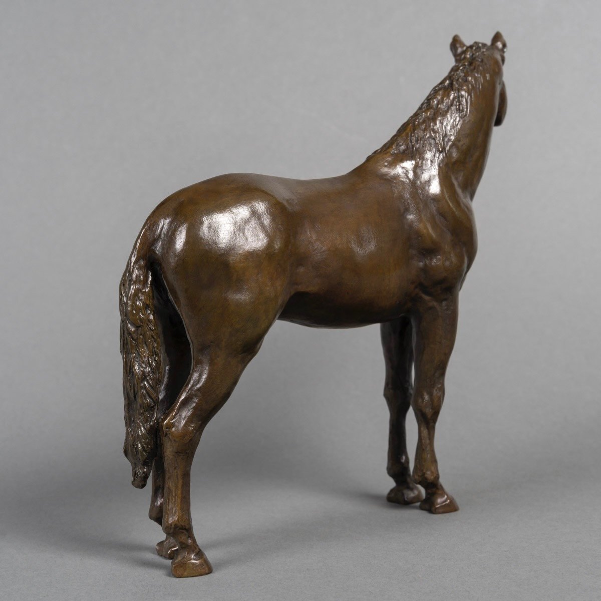 Sculpture - Cheval , Jean - François Leroy - Bronze-photo-1