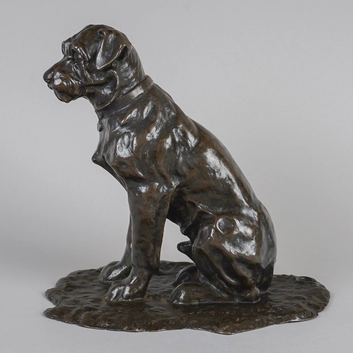 Sculpture - Seated Dog , Jacques Nam (1881-1974) - Bronze-photo-4