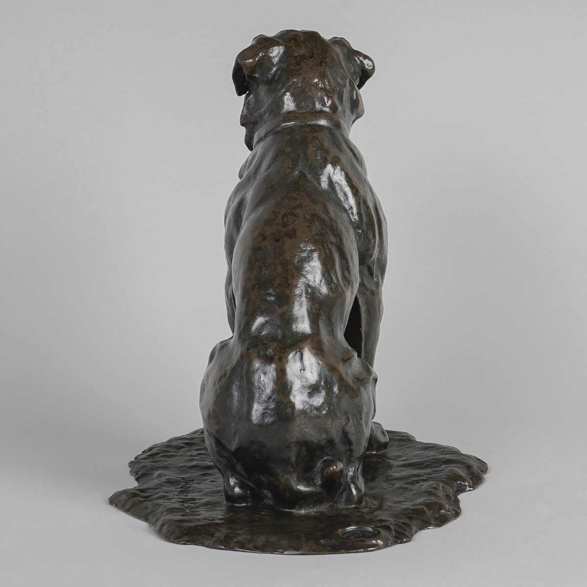 Sculpture - Seated Dog , Jacques Nam (1881-1974) - Bronze-photo-1