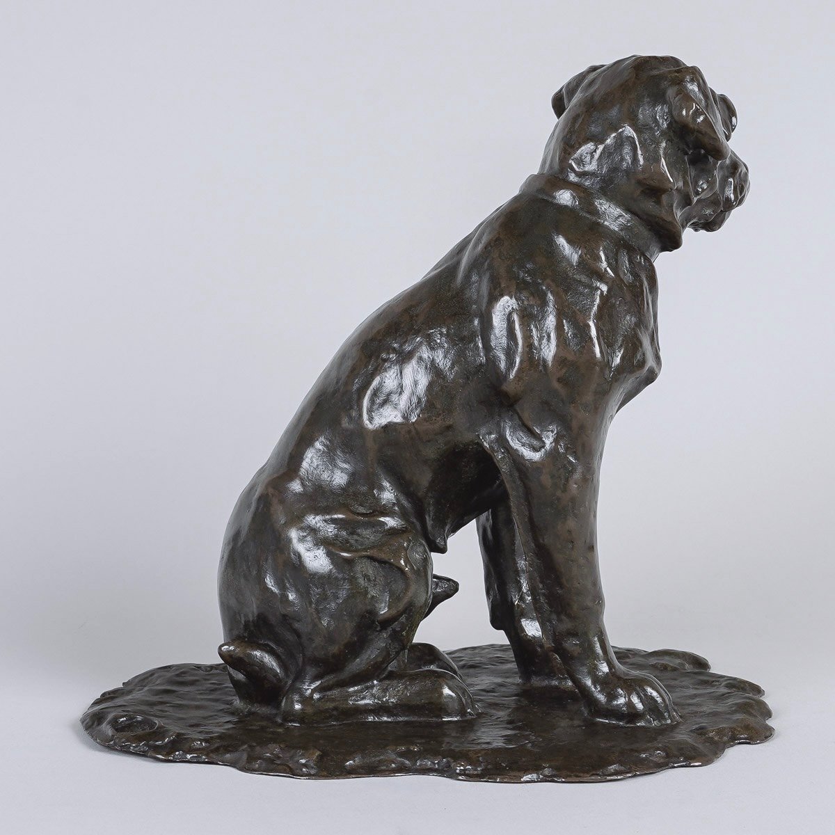 Sculpture - Seated Dog , Jacques Nam (1881-1974) - Bronze-photo-3