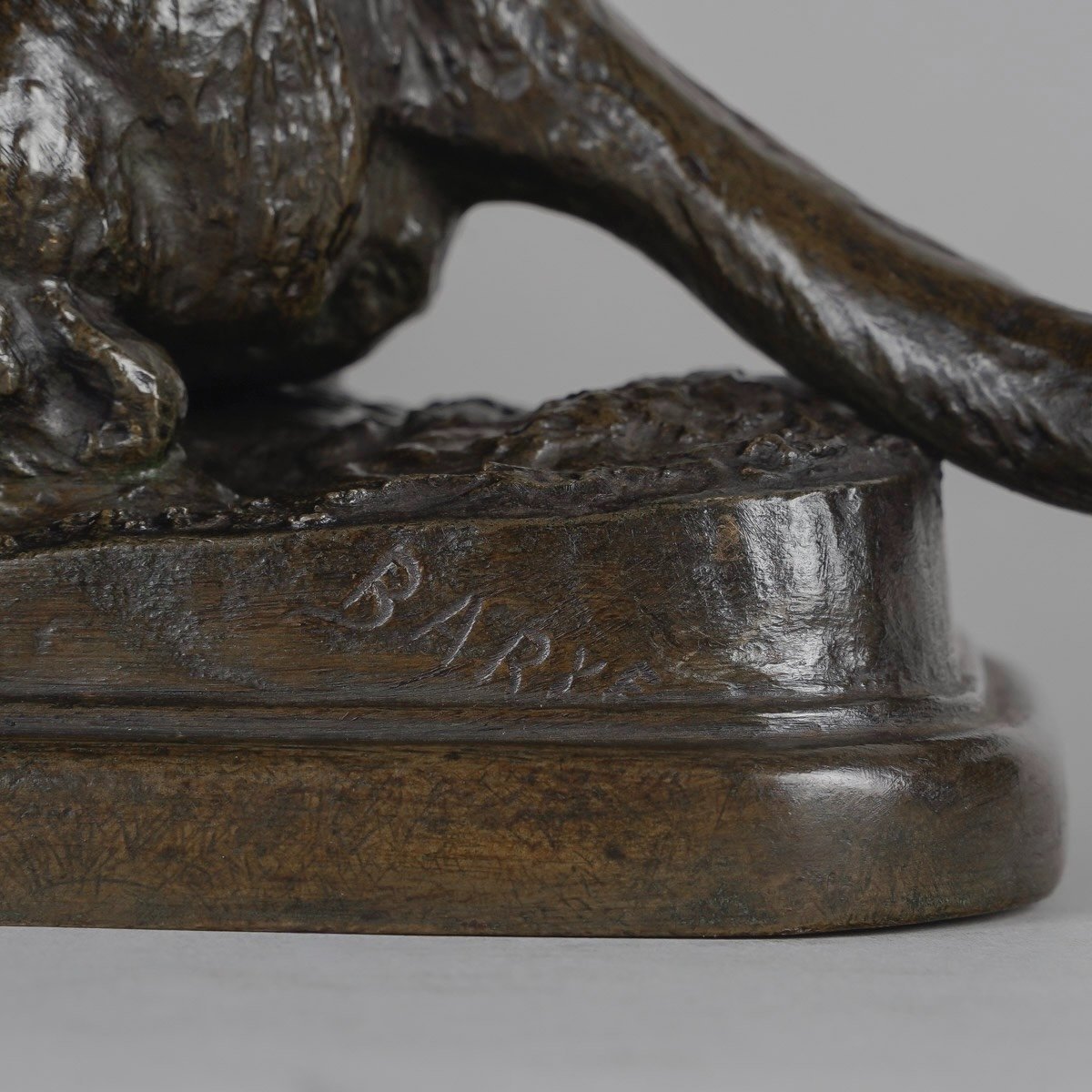 Sculpture Bronze - Basset Assis , Antoine - Louis Barye (1795-1875)-photo-6