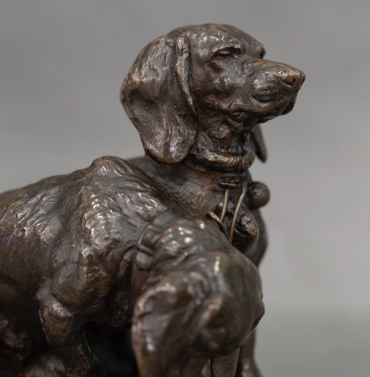 Group Of Bassets " Ravageot And Ravageode ", Emmanuel Fremiet (1824 -1910) - Bronze-photo-4