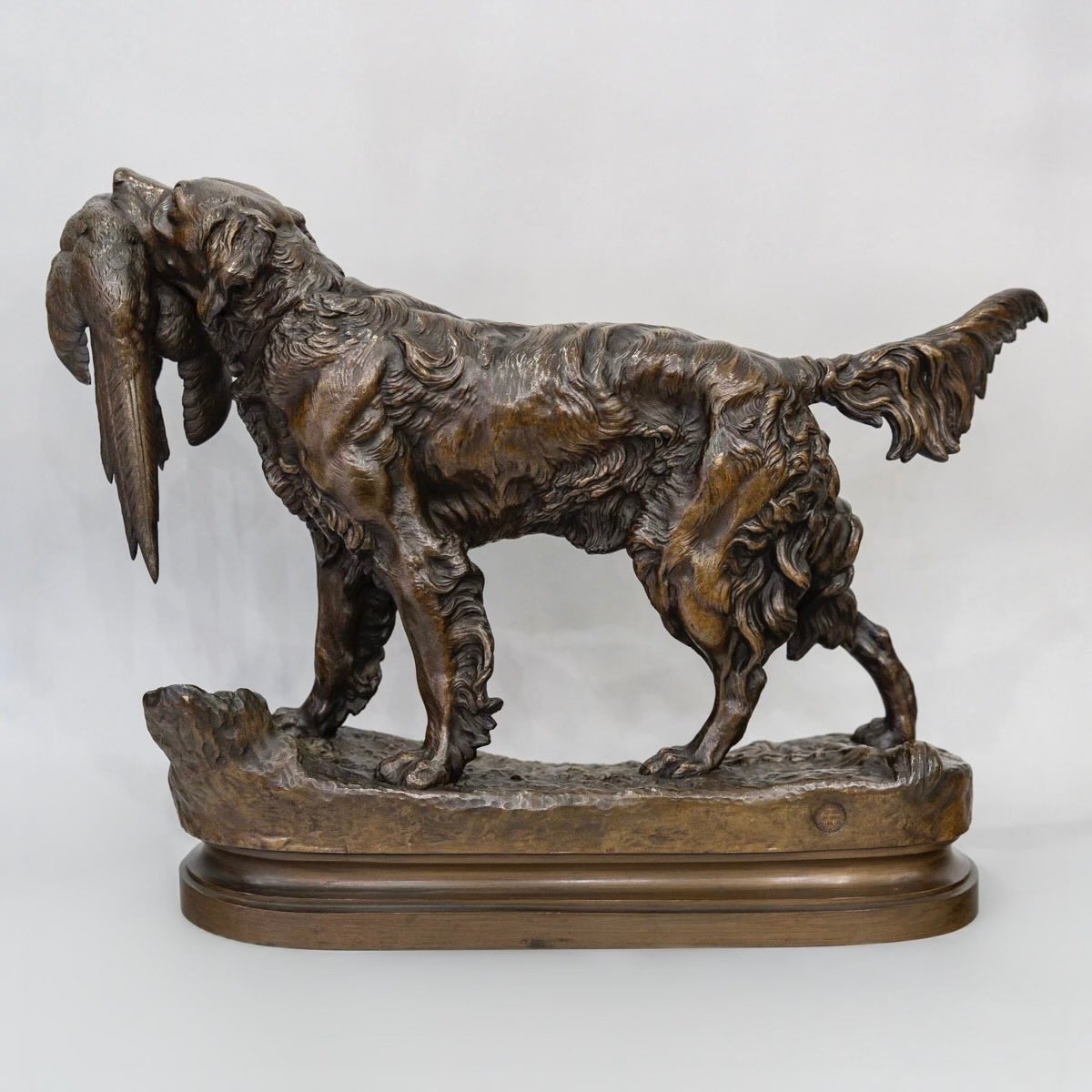 Sculpture - Chien Au Gibier , Jules Moigniez (1835-1894) - Bronze -photo-4