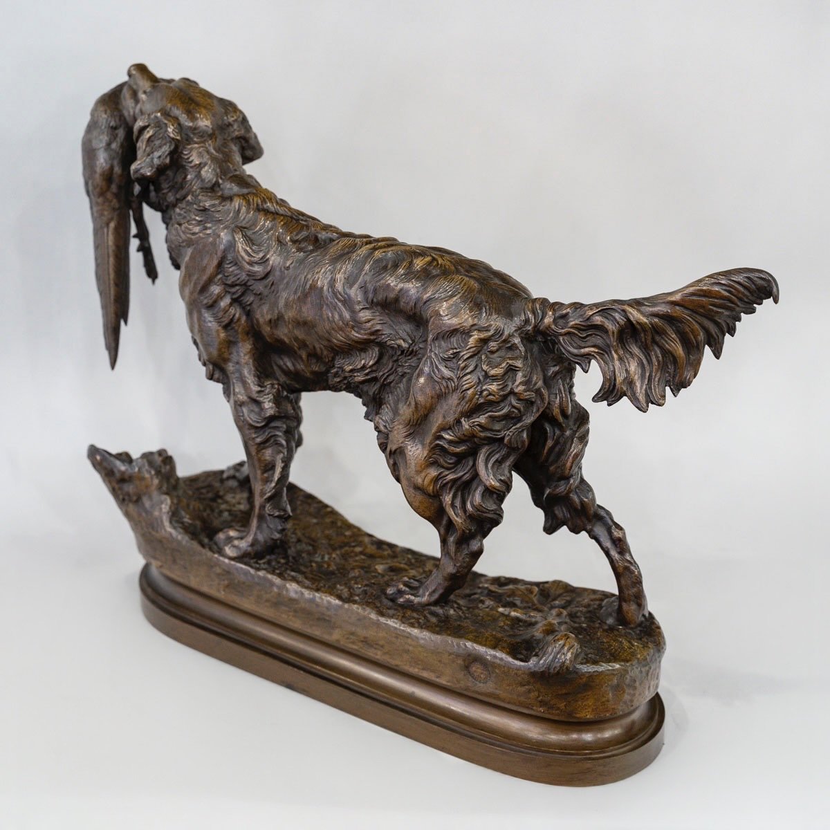 Sculpture - Chien Au Gibier , Jules Moigniez (1835-1894) - Bronze -photo-1