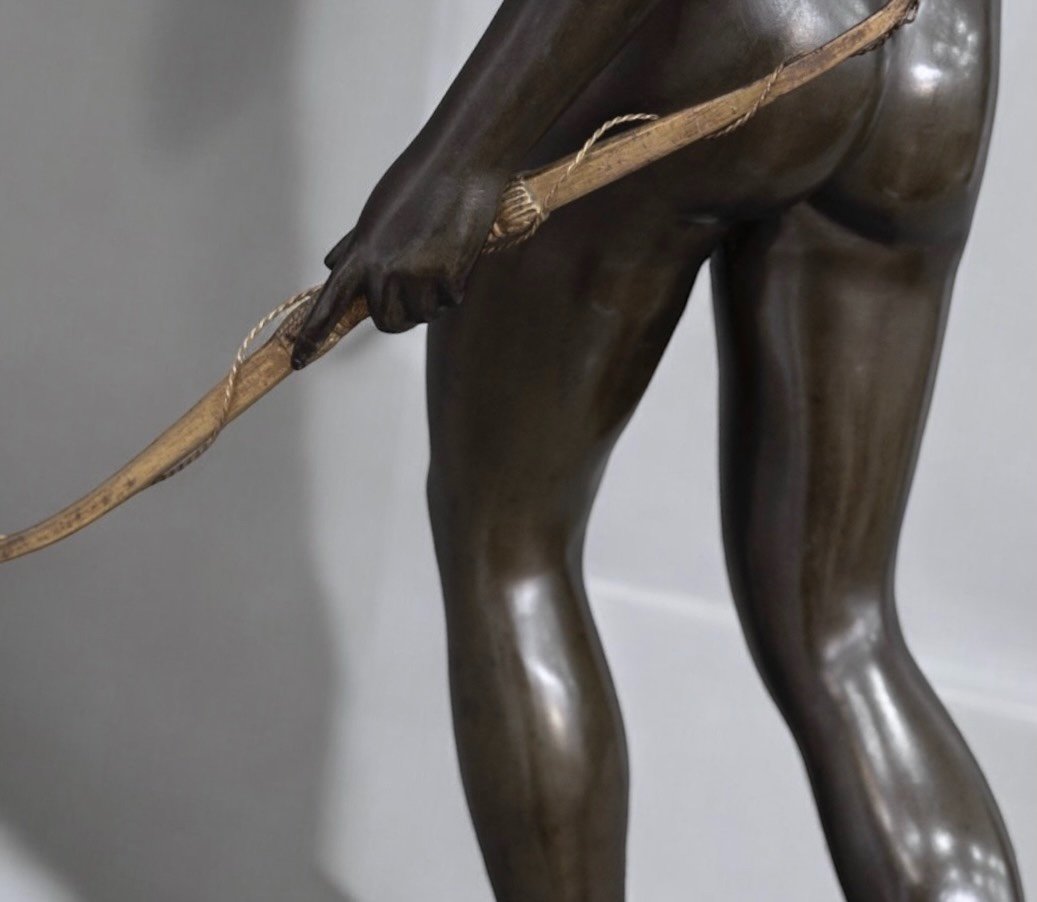 Sculpture - " Diane The Huntress " , Jean-antoine Houdon (1741-1828) - Bronze-photo-3