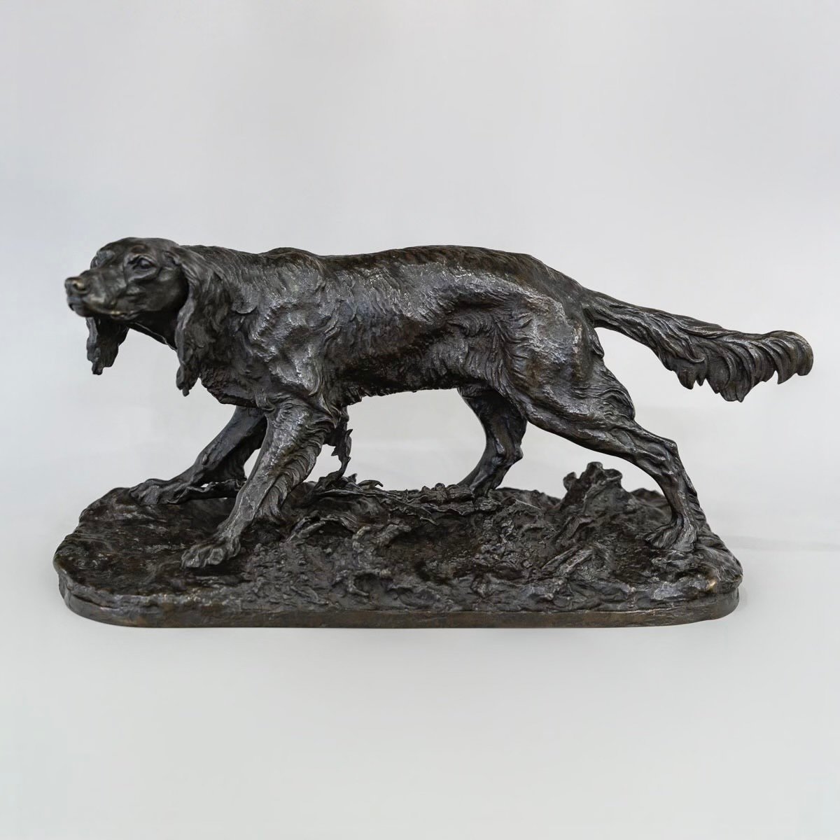 Sculpture - Setter Hunting Dog , Pierre-jules Mêne (1810-1879) - Bronze-photo-2