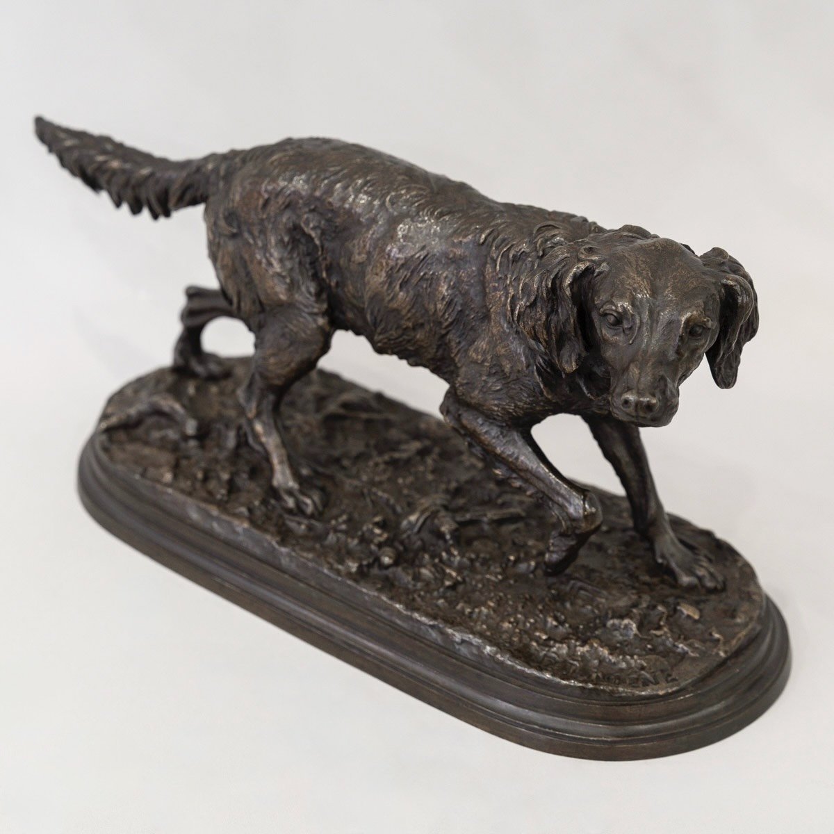 Sculpture - French Spaniel Dog Fabio No. 2 , Pierre - Jules Mêne (1810-1879) - Bronze-photo-3