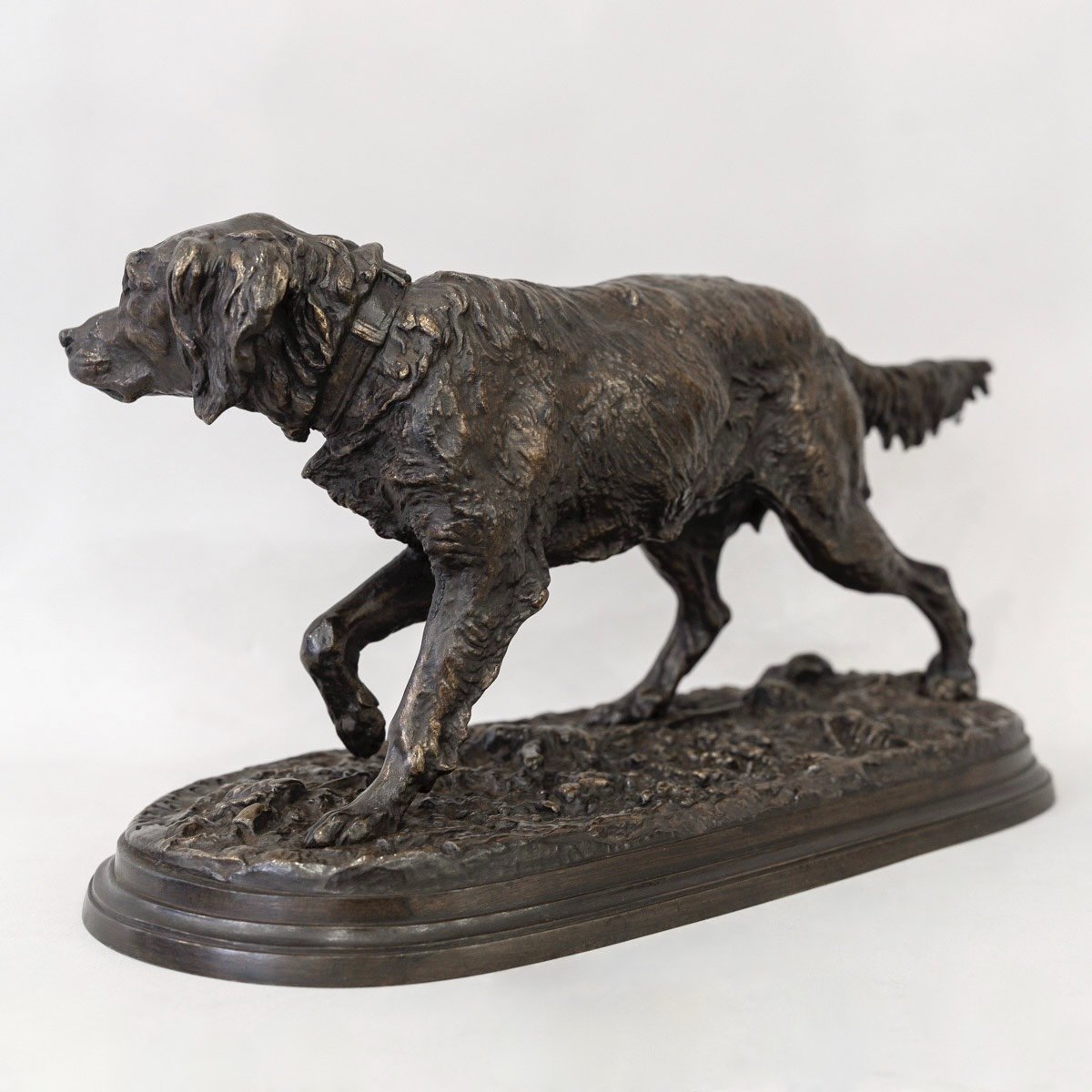 Sculpture - French Spaniel Dog Fabio No. 2 , Pierre - Jules Mêne (1810-1879) - Bronze-photo-1