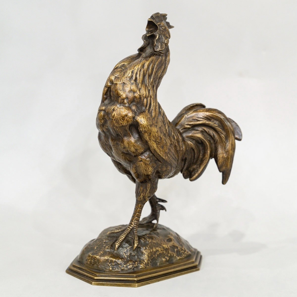 Sculpture- Le Coq , Alfred Barye (1839-1895) - Bronze-photo-2